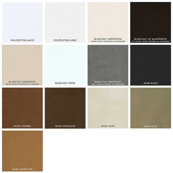 Fabric lining colors